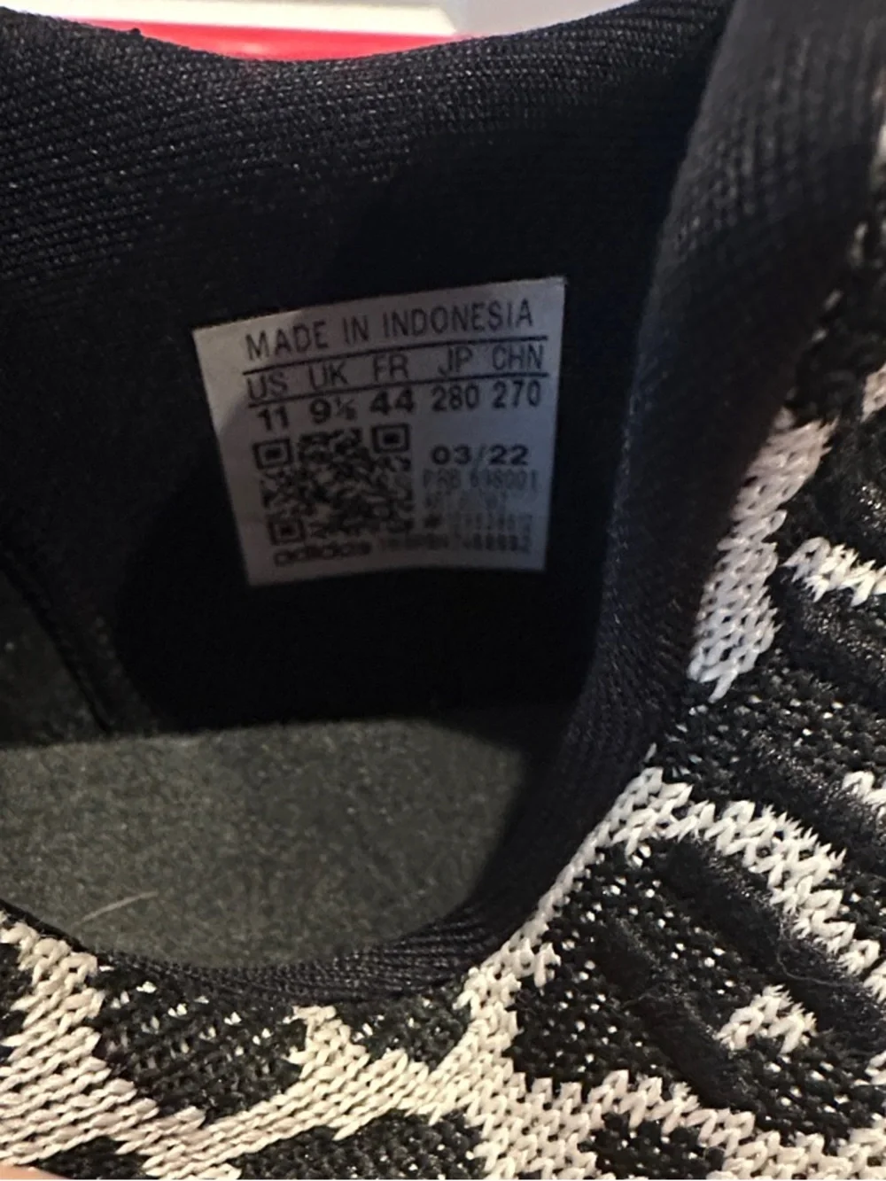adidas Black & White Leopard Knit Sneakers